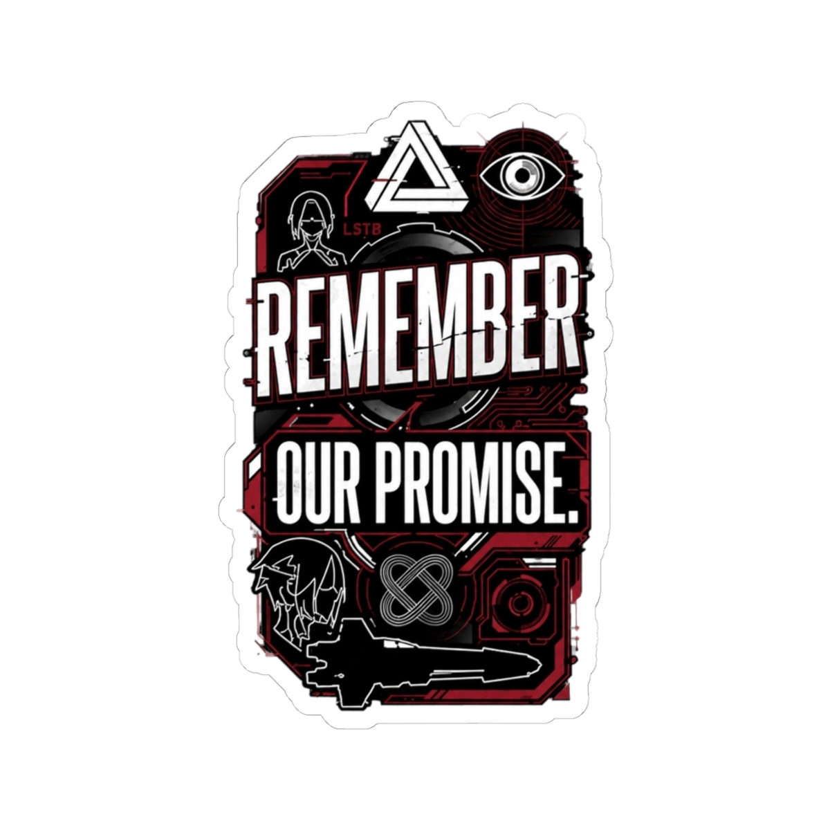 Signalis REMEMBER OUR PROMISE Sticker - alternate angle 1, merchandise
